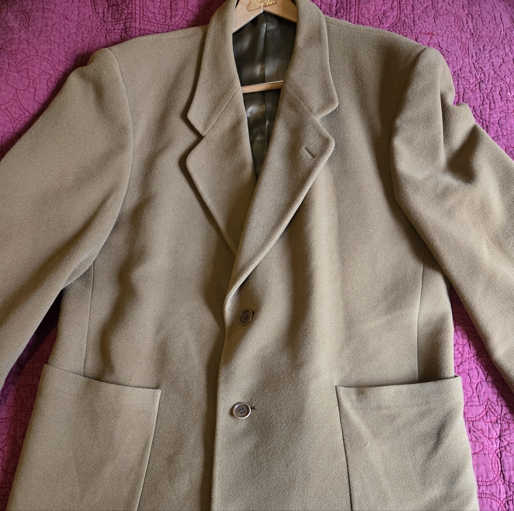 Vintage Valentino Uomo Virgin Wool Long Coat